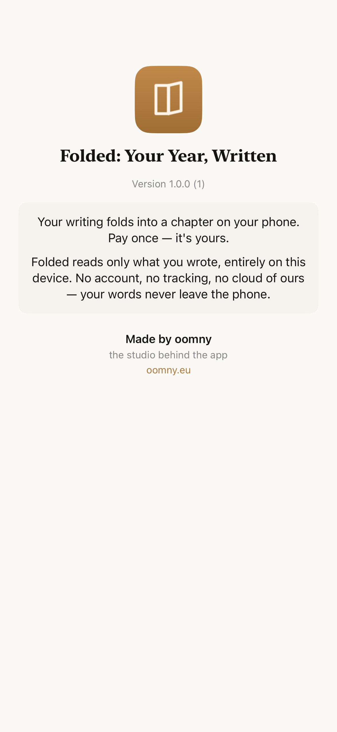 Folded: a chapter that reads as unmistakably you